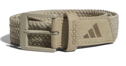 Adidas Mens Golf Belt | Performance Braided Stretch | Brown