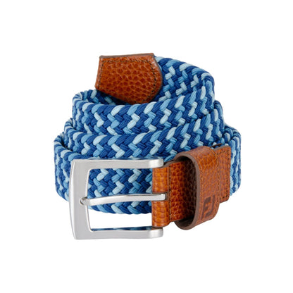 [69540L] Footjoy Golf Belt | Braided (Ocean Blue, Long)