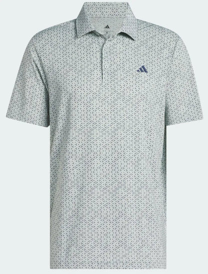 Adidas Mens Golf Shirt | Ultimate Polo | Mesh Print | Sage