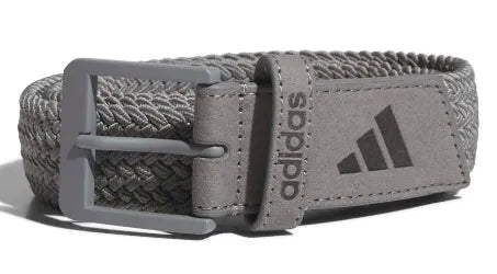 Adidas Mens Golf Belt | Braided Stretch | Grey
