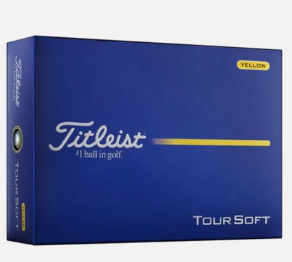 [T4115S] Titleist Golf Balls | Tour Soft (Yellow/Sleeve, 2026)