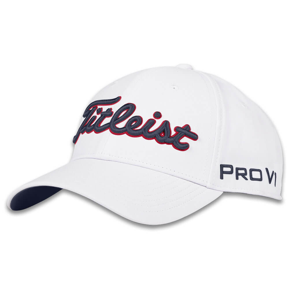[TH25ATPE-146] Titleist Mens Golf Cap | Tour Performance (White|Navy|Red)
