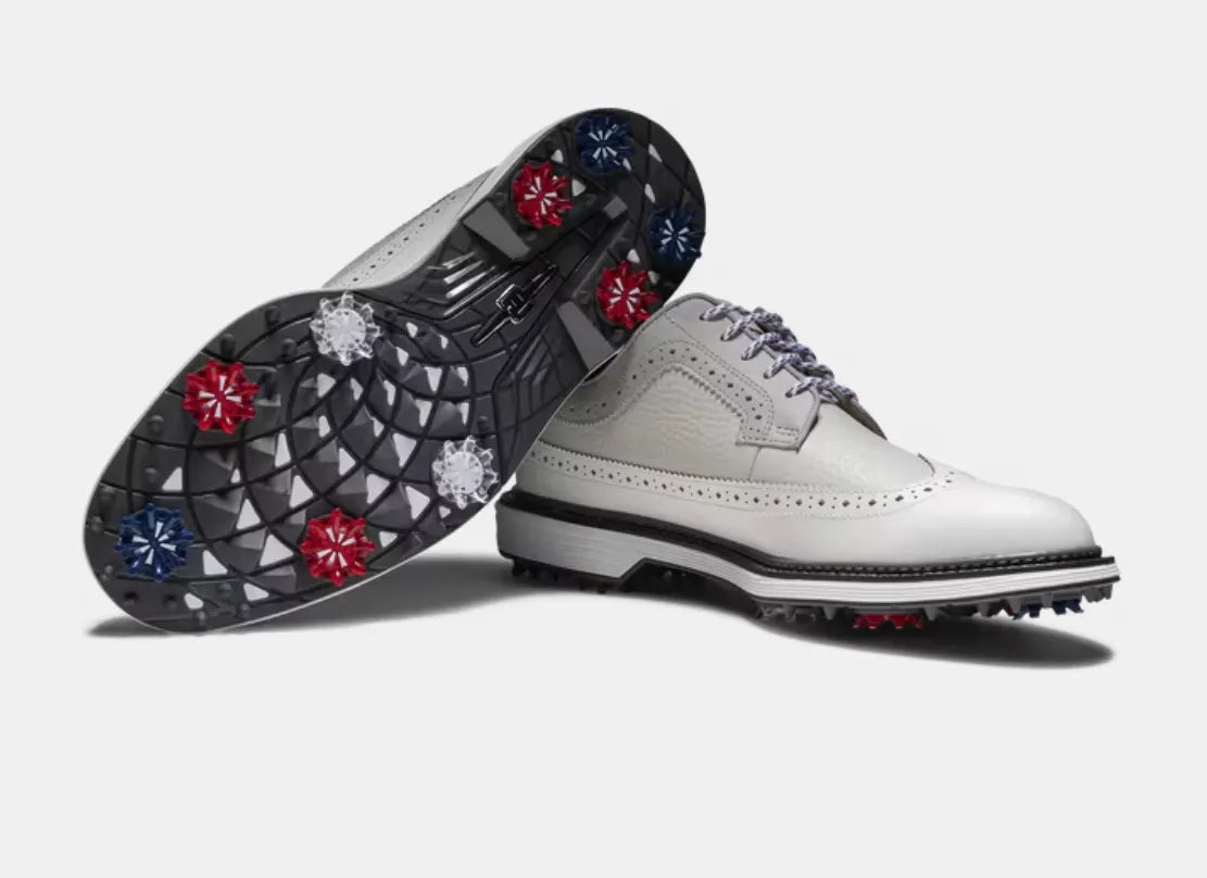 Footjoy Mens Golf Shoes | Limited Edition | Premiere | Harbor Mist-Snow White