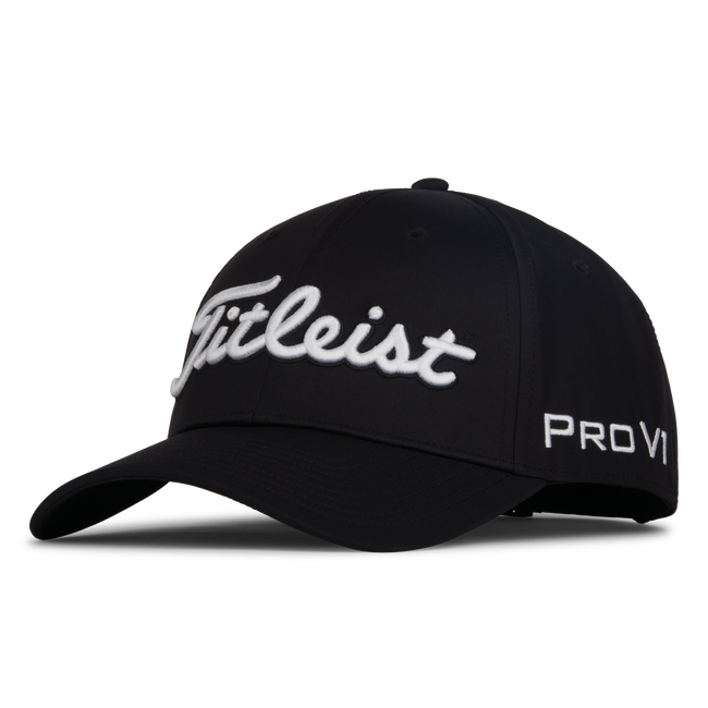 [TH25ATPE-01] Titleist Mens Golf Cap | Tour Performance (Black/White)