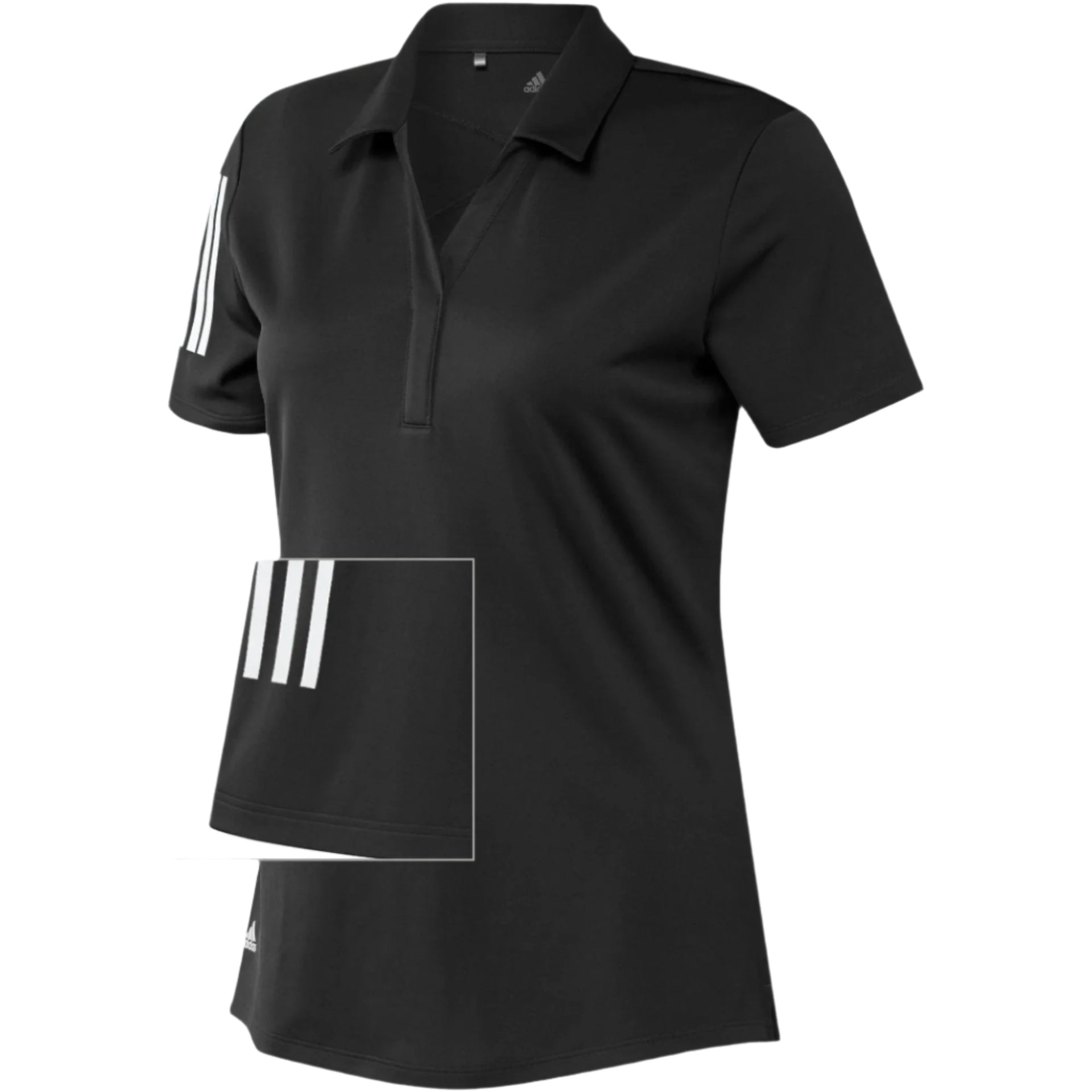 Adidas Womens Golf Shirt | 3 Stripe Club Polo