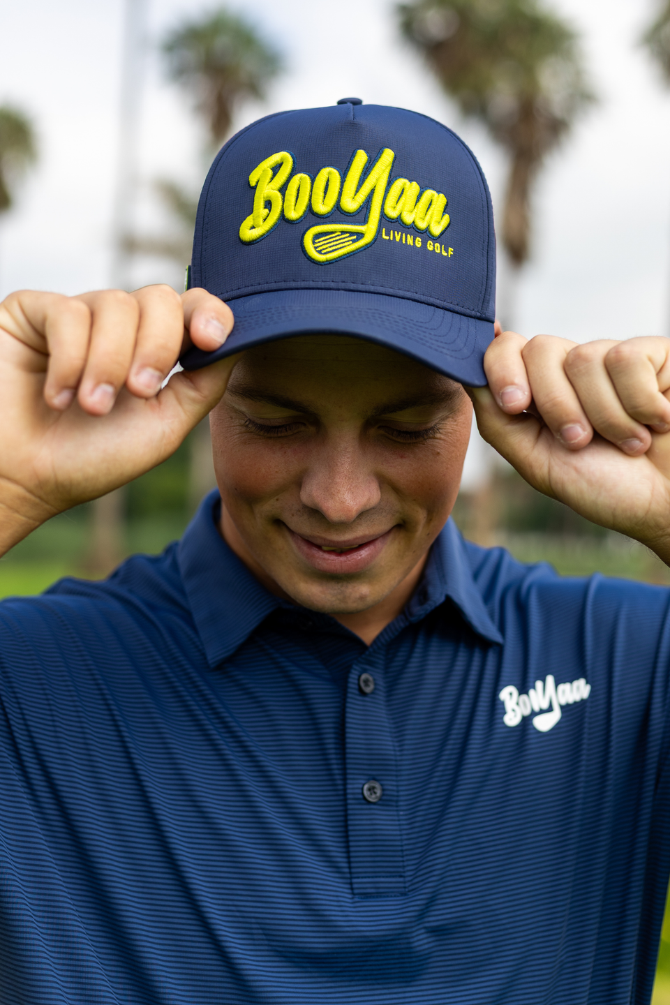 [CL-NAVY-NEON] Booyaa Golf Caps (Navy Neon)