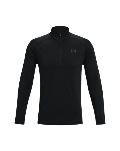 [1328495-001-XL] Under Armour Mens Long Sleeve | Tech 2.0 1-2 Zip (Black/Charcoal, XL)