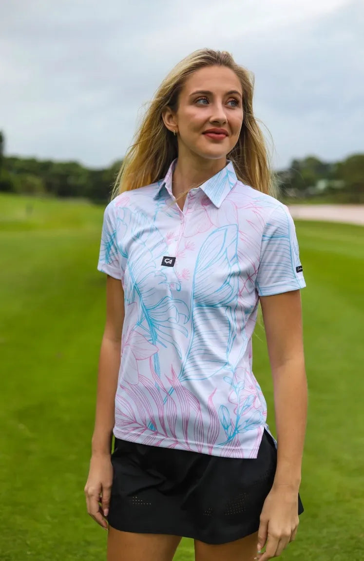 Custom Apparel Womens Funky Golf Shirt | Autumn Lily