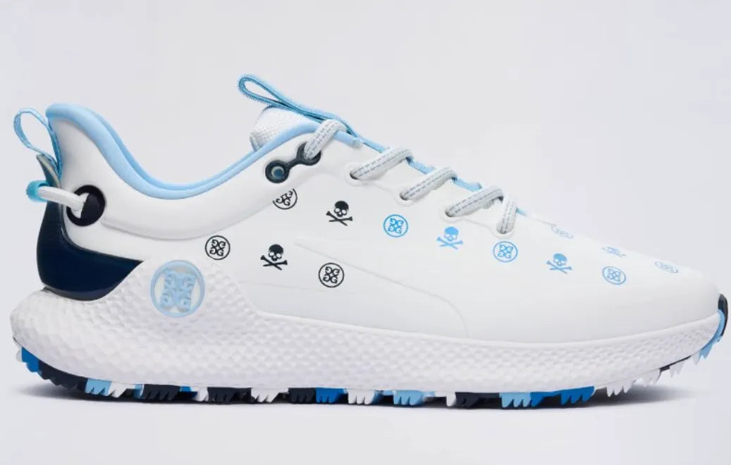 G Fore Womens Golf Shoe | MG4+ O2 | Gradient Skulls and Tees | Snow-Navy