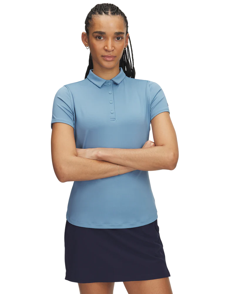 Under Armour Womens Golf Shirt | Polo Playoff SS | Blue Smoke