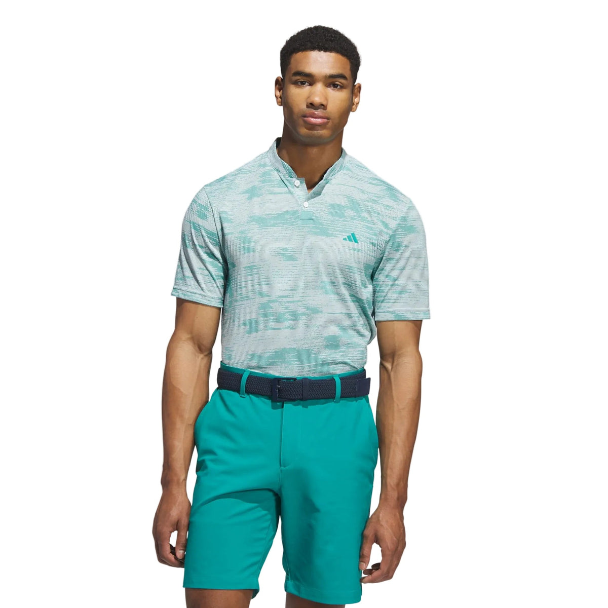 [JY1907L] Adidas Mens Golf Shirt | Ultimate365 Sport Collar Polo | Pure Teal (L)