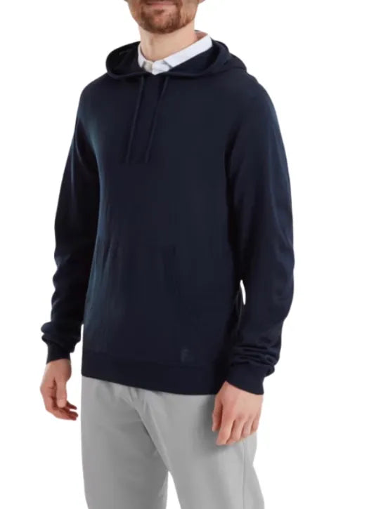 Footjoy Mens Golf Knitted Hoddie | EU Drirelease | Navy