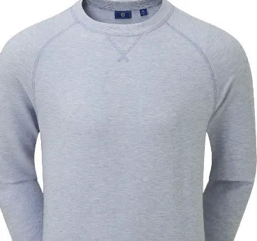 Mens Footjoy Crew Neck Sweather | Drirelease French Terry | Dove Grey