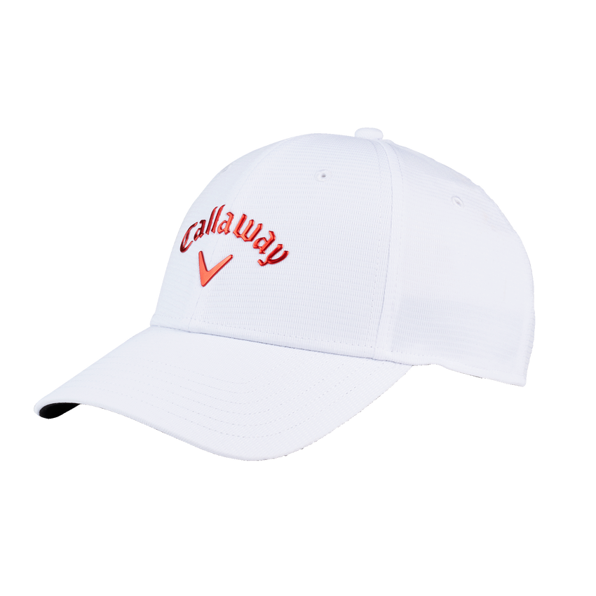 [4001202G-701] Callaway Mens Golf Cap | Liquid Metal (White/Red)