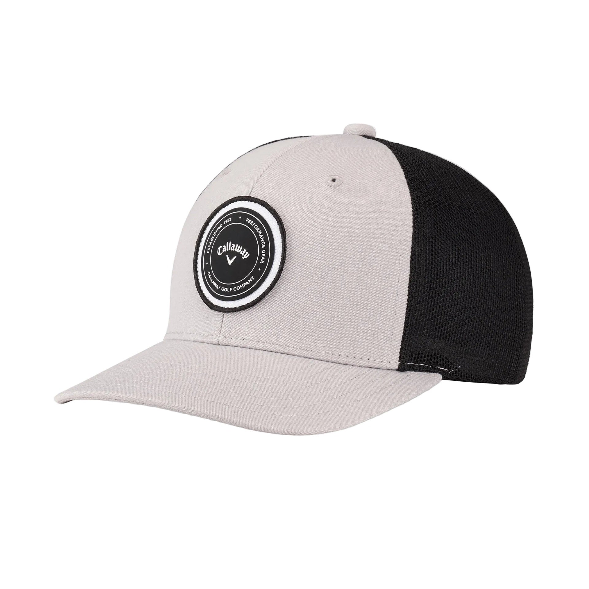 Callaway Mens Golf Cap | Playing Through | Trucker Grey-Black
