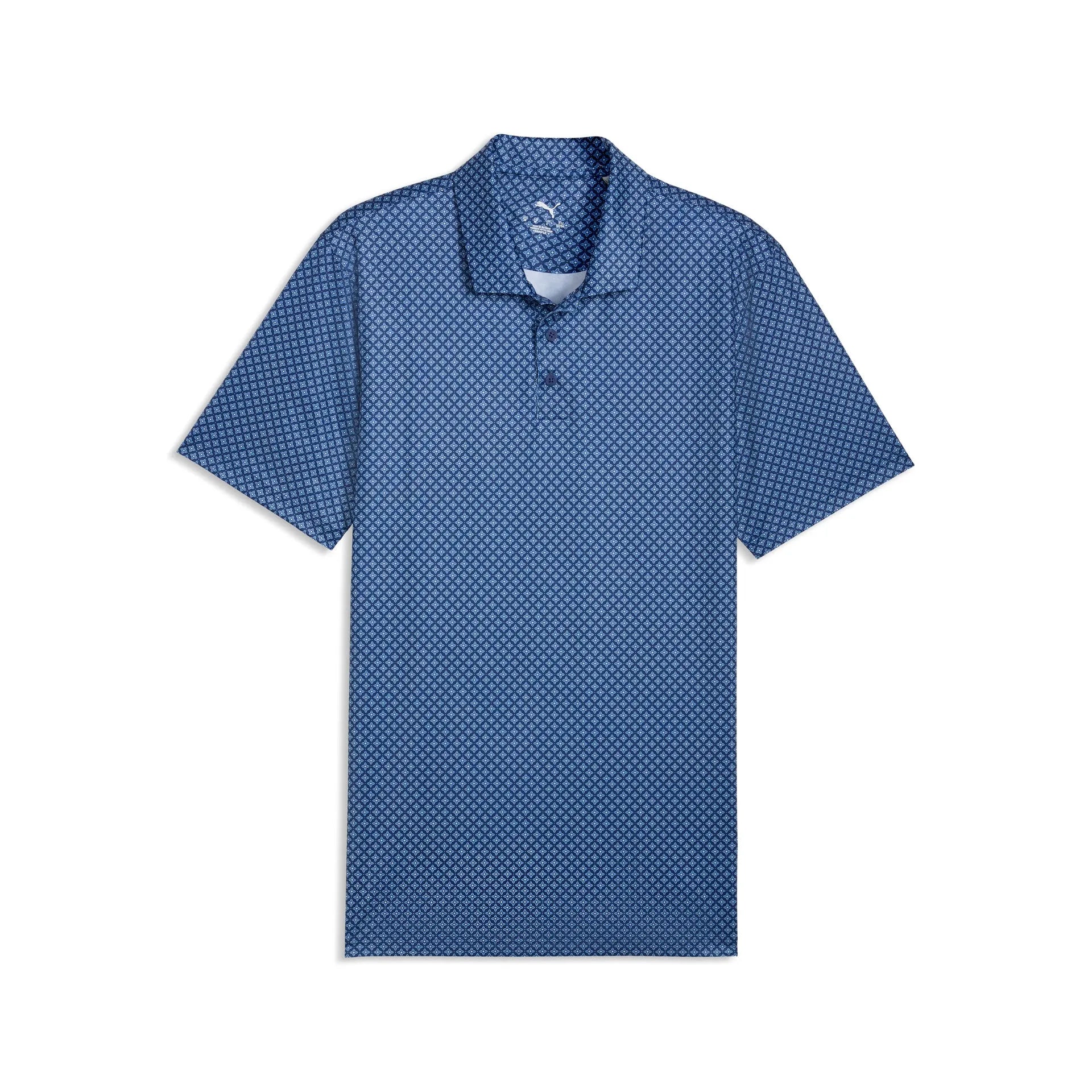 Puma Mens Golf Shirt | Mattr Clover Polo | Blue Jewel