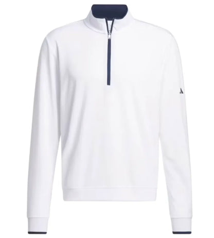 Adidas Mens Jersey | Lightweight 1-4 Zip | White