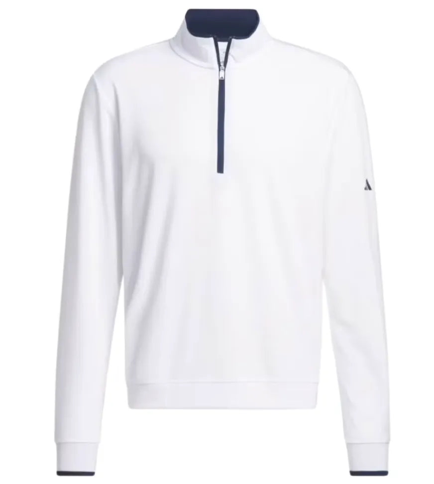 Adidas Mens Jersey | Lightweight 1-4 Zip | White