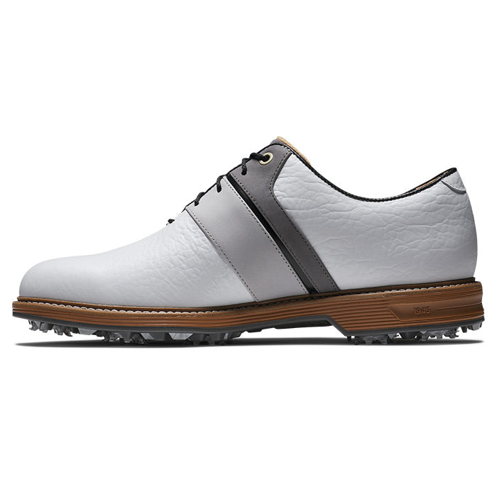 [54533095M] Footjoy Mens Golf Shoes | Premiere Series Packard | White-Grey-Black 1d (UK9.5)