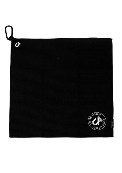 [CAGT002] Custom Apparel Golf Towel | Waffle (Magnetic Black)