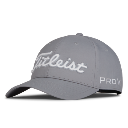 [TH22ATPE-001] Titleist Mens Golf Cap | Tour Performance (Grey/White)