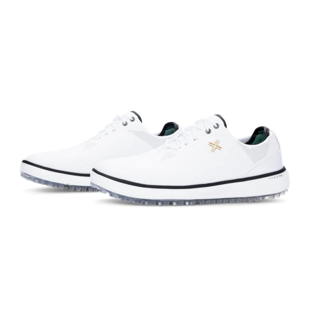 Payntr Mens Golf Shoes | Match Day | White-Black