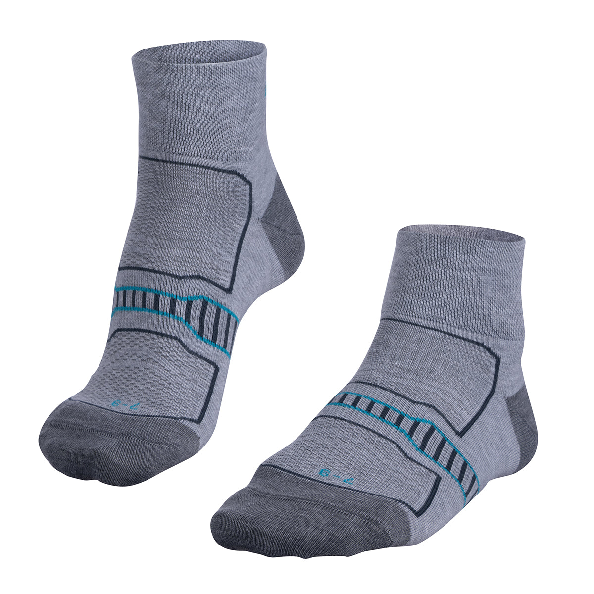 [8176-0339-12-10] Falke Golf Socks | Ultralight Anklet (Grey, 10 to 12)