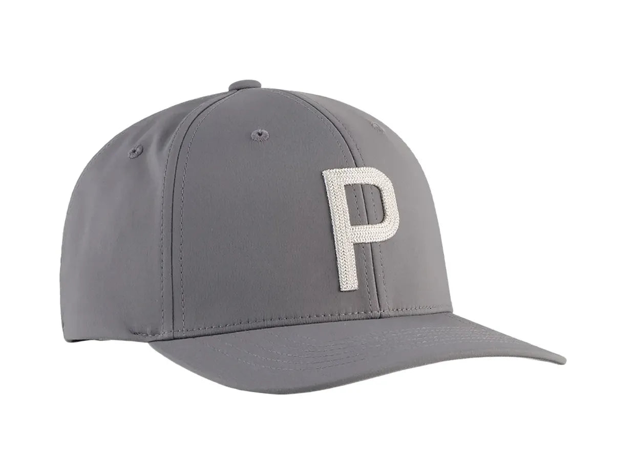 Puma Mens Golf Cap | Heritage P Tech | Platino Grey