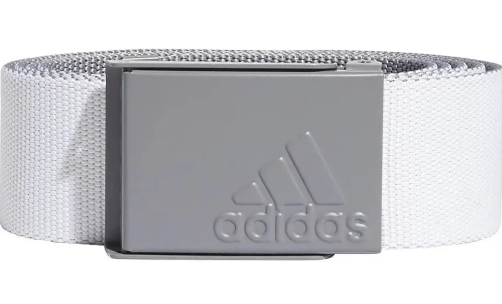 Adidas Mens Golf Belt | Reversible Webbing | Grey-White OSFA