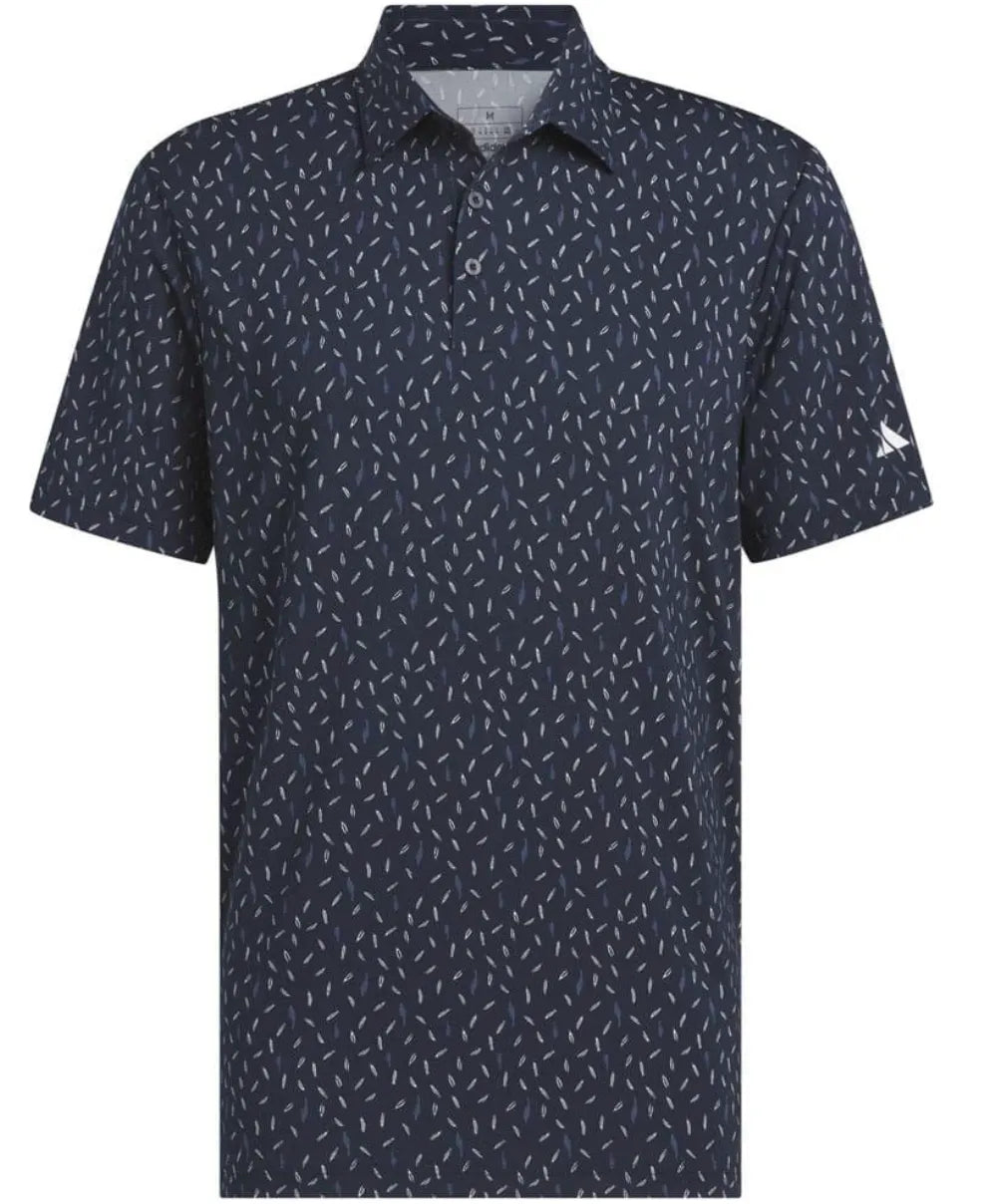 Adidas Mens Golf Shirt | Ultimate 365 Printed Polo | Collegiate Navy