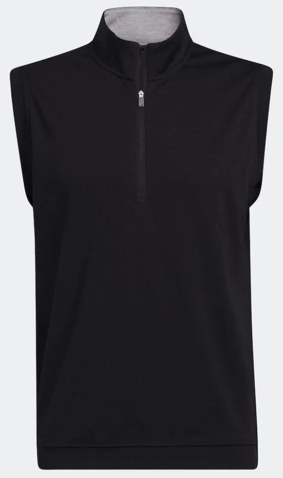 Adidas Mens Golf Jacket | Sleeveless 1-4 Zip | Black
