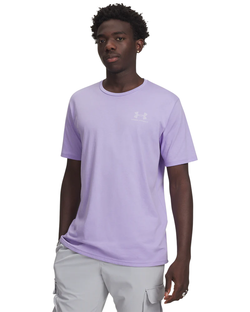 Under Armour Mens Golf Shirt | Sportstyle Logo LC SS | Lilac