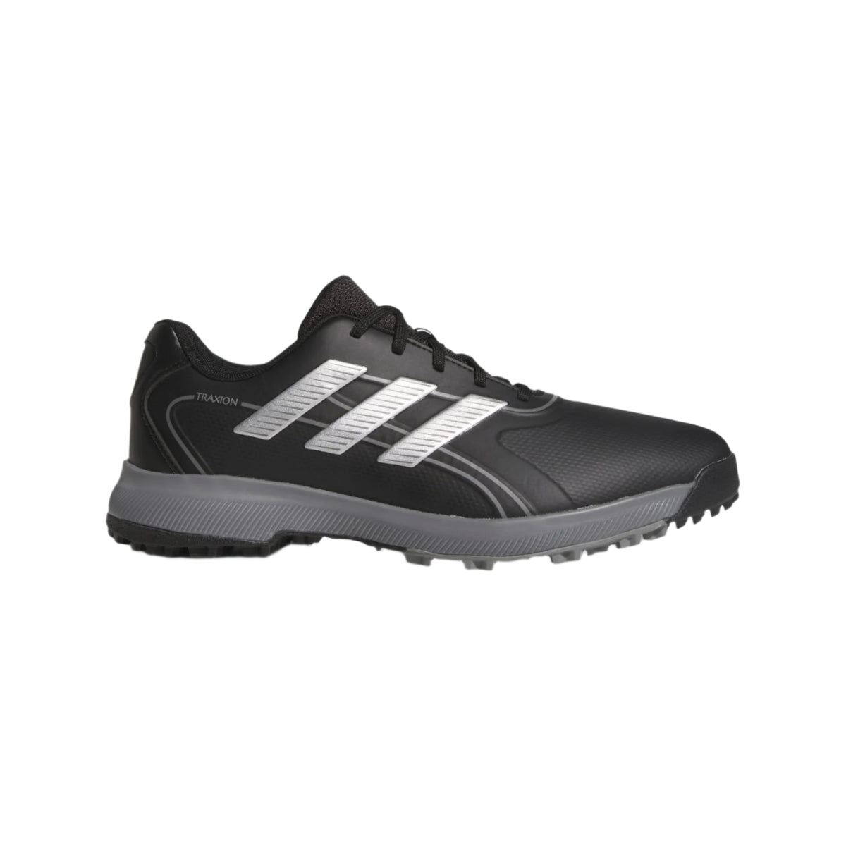 [IH50488] Adidas Mens Golf Shoes | Traxion Lite Max SL | Black-Silver (8)