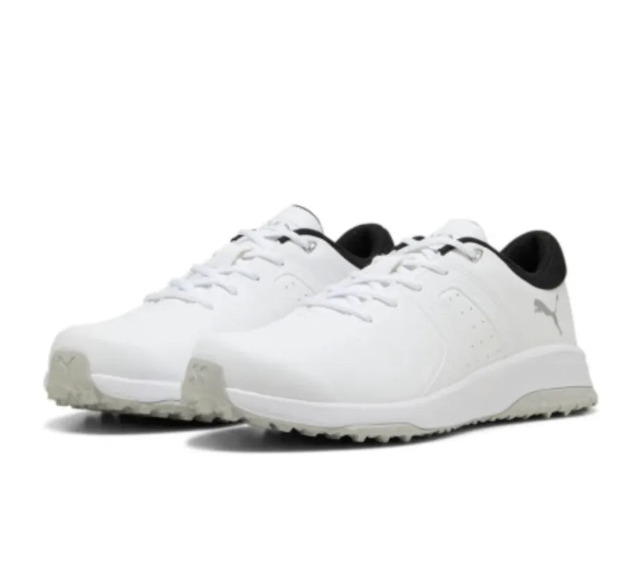 Puma Mens Golf Shoes | Fusion Tech SL 25 | White-Glacial Gray