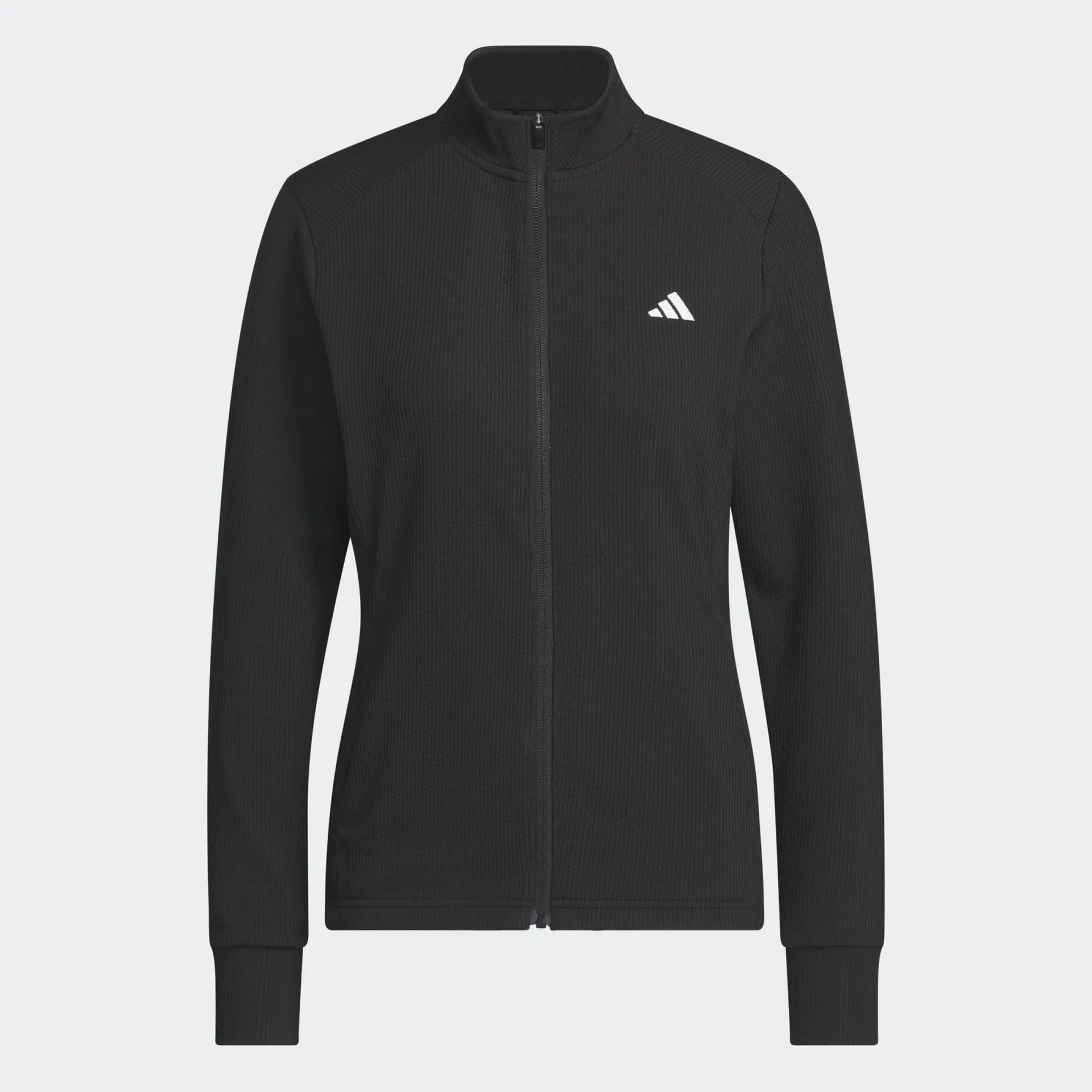 Adidas Womens Golf Jersey | Performance Texture Full Zip | Black
