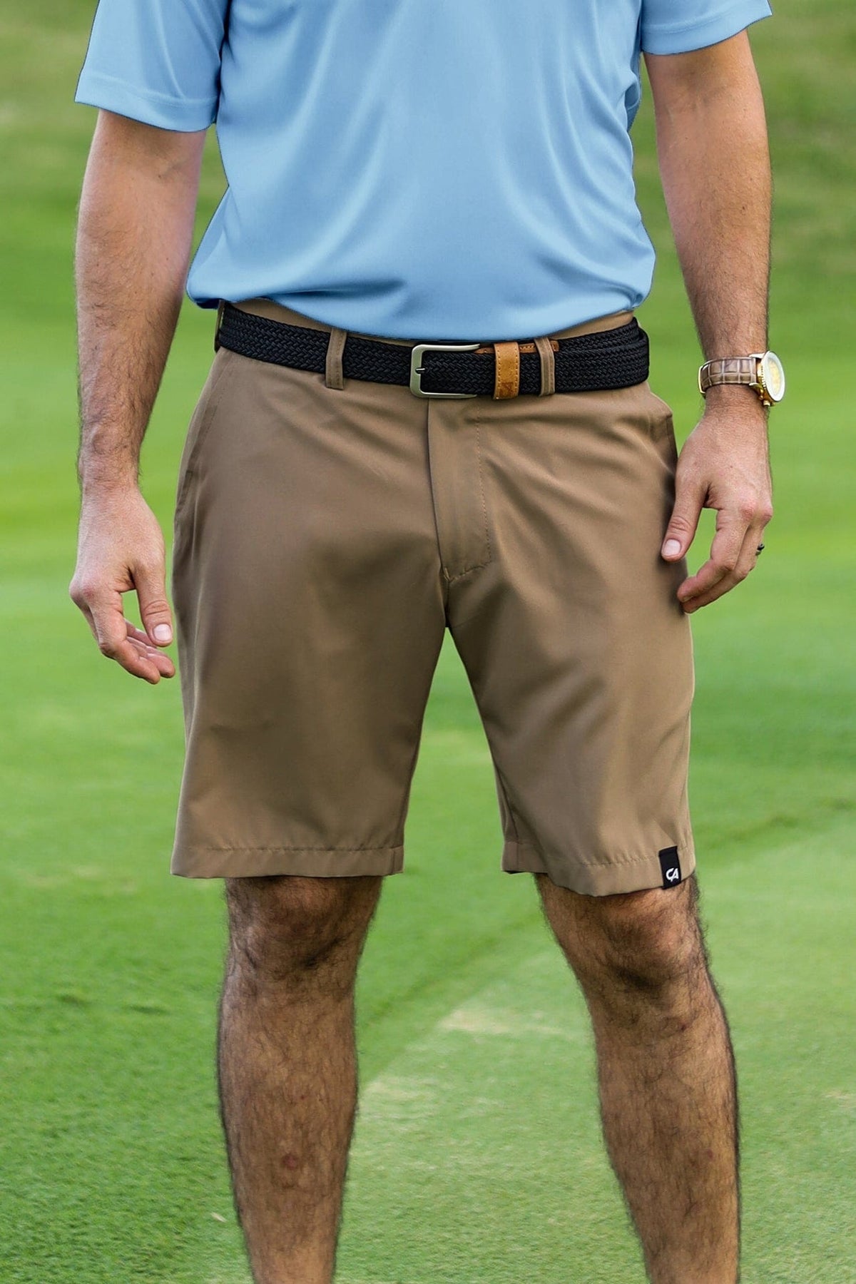 Custom Apparel Mens Golf Shorts | Pure motion | Desert Khaki