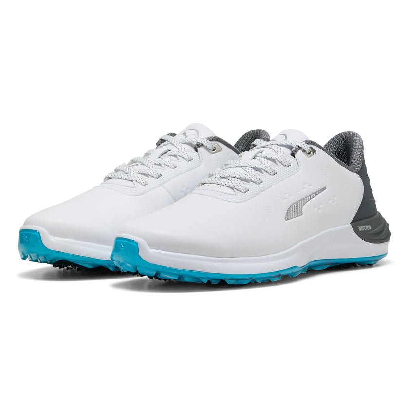 Puma Mens Golf Shoes | Phantomcat Nitro | White-Slate-Sky Blue