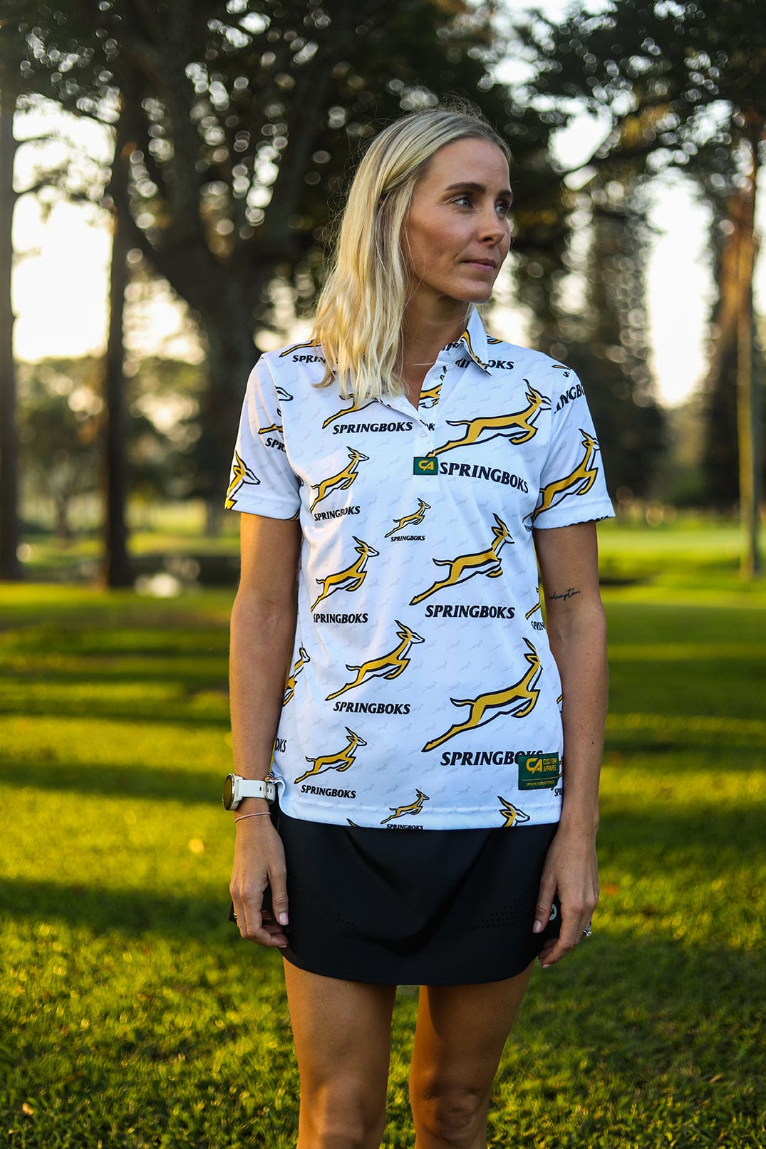 Custom Apparel Womens Golf Shirt | Springbok Print