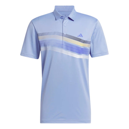 [IX2017L] Adidas Mens Golf Shirts | Core Chest Stripe | Blue (L)