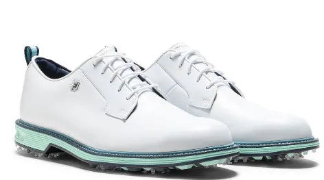 Footjoy Mens Golf Shoes | Premiere Series Field | White-Mint-Blue