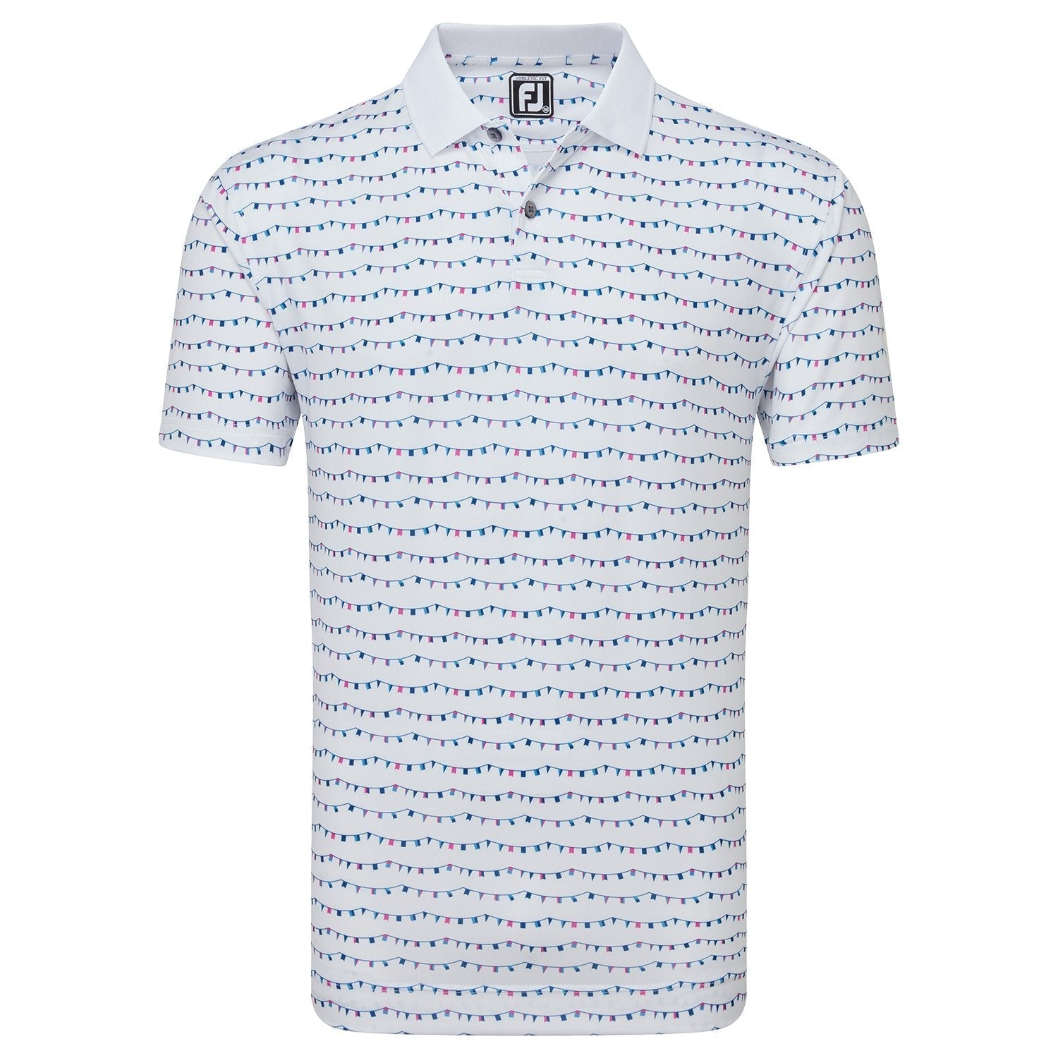 Footjoy Mens Golf Shirt | Flag Banner Print