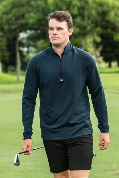 [CAAJ033] Custom Apparel Mens Golf Jersey | Apex Plain (Navy, XL)