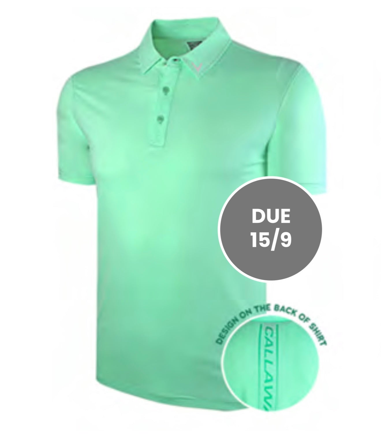 Callaway Mens Golf Shirt | Mint Plain