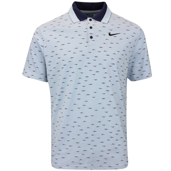 Nike Men's Golf Shirt | Tour Micro Printed Polo | Armory Blue
