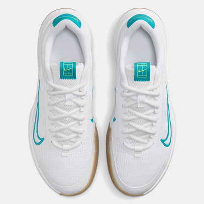 LADIES NIKE VAPOR LITE 2 TENNIS - WHITE/AQUA