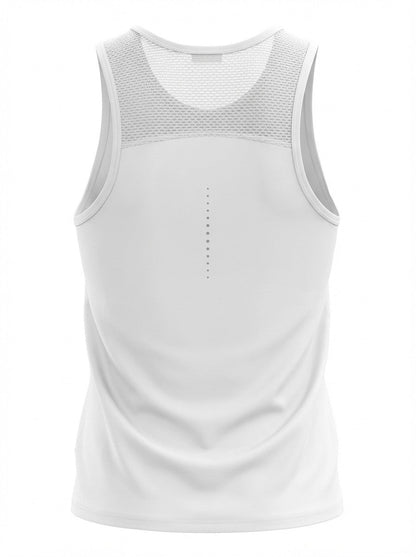 Sienna – White Vest with Net Insets