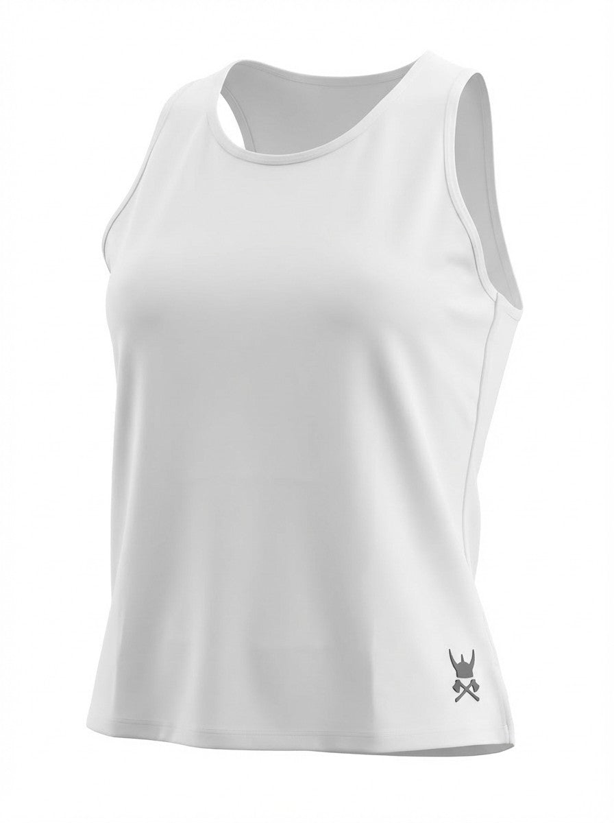 Tonje – White Vest with Breathable Back Detailing