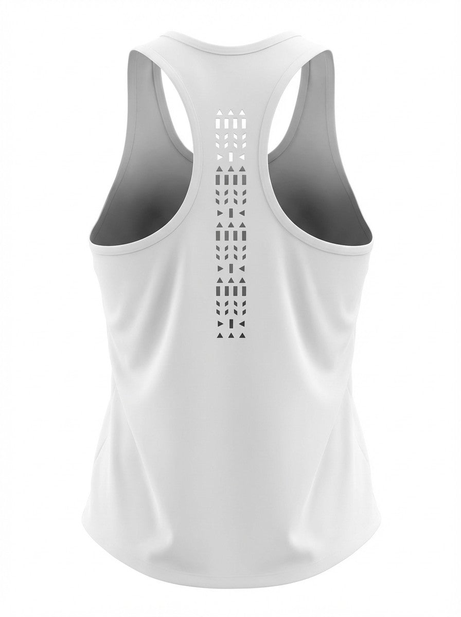 Tonje – White Vest with Breathable Back Detailing