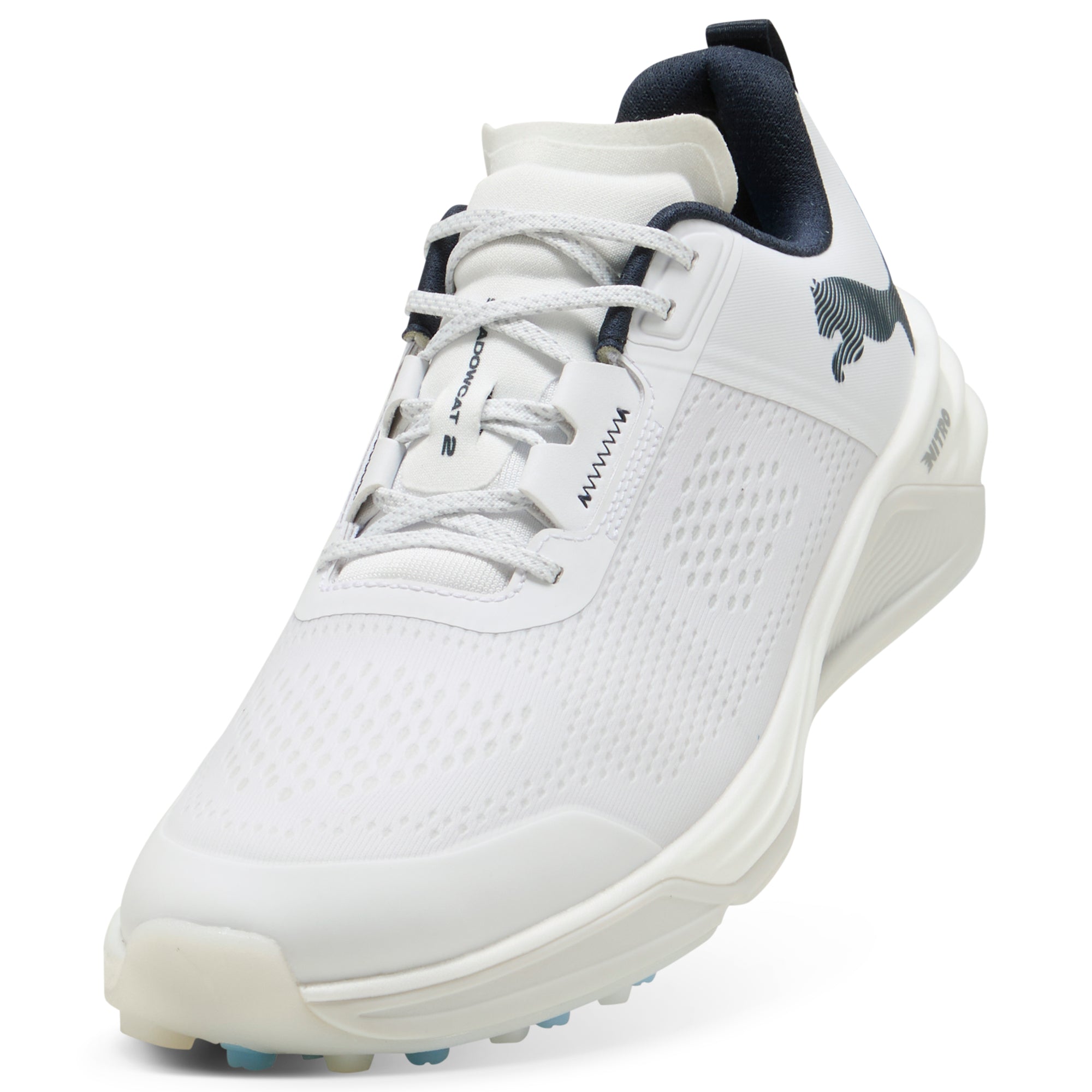 Puma men's Shadowcat Nitro golf shoes white navy