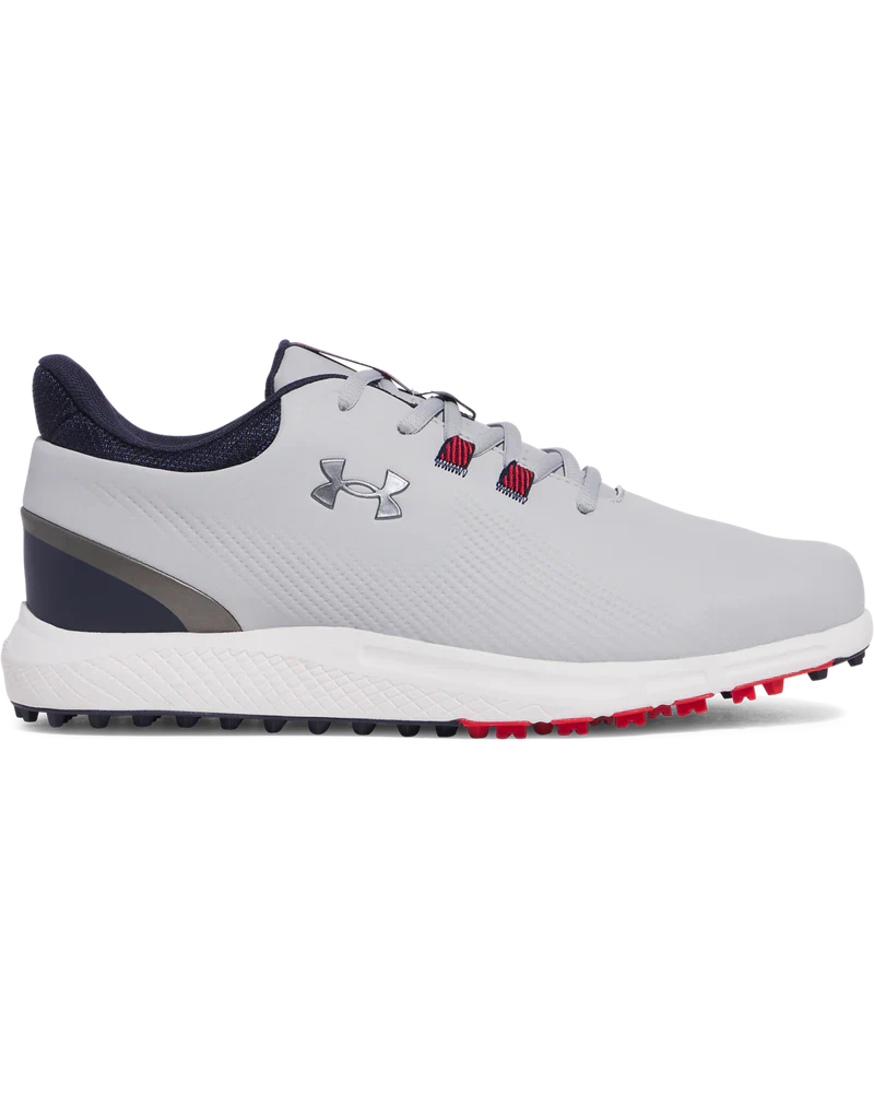 Under Armour Men's Golf Shoes | Drive Medal | Midnight Navy/Metallic Gun Metal